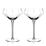 Seneca Diamond Crystal Martini Glasses Set of 2-product_type::stemmed_cocktail_glasses-Parc Decor