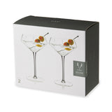 Seneca Diamond Crystal Martini Glasses Set of 2-product_type::stemmed_cocktail_glasses-Parc Decor