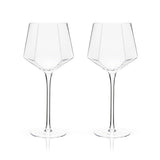 Seneca Diamond Crystal Wine Glasses Set of 2