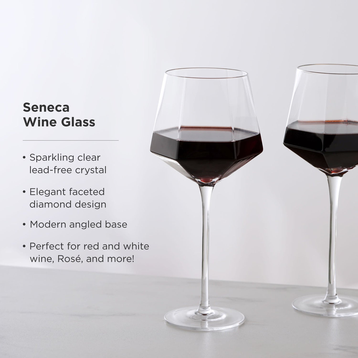 Seneca Diamond Crystal Wine Glasses Set of 2-product_type::stemmed_wine_glasses-Parc Decor