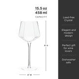 Seneca Diamond Crystal Wine Glasses Set of 2-product_type::stemmed_wine_glasses-Parc Decor