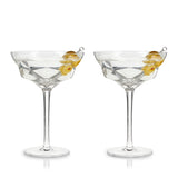 Seneca Faceted Crystal Martini Glasses Set of 2-product_type::stemmed_cocktail_glasses-Parc Decor