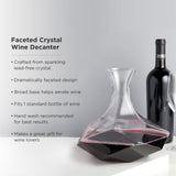 Seneca Faceted Crystal Wine Decanter-product_type::wine_decanters-Parc Decor