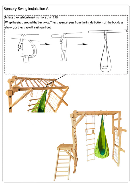 Sensory Swing Hammock – Tear Drop Attachment for Grove, Walnut, Neem & Betula Indoor Climbers-Indoor-Parc Decor