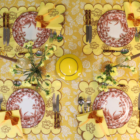 Sepia Estate Porcelain Dinner Plates – Set of 4 (+1 Bonus Plate)