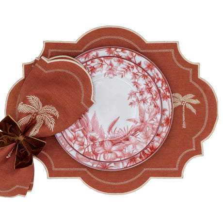 Sepia Estate Porcelain Dinner Plates – Set of 4 (+1 Bonus Plate)