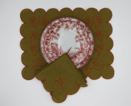 Sepia Estate Porcelain Dinner Plates – Set of 4 (+1 Bonus Plate)