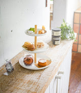 Serving Stand - Steel + Wood-Food Display-Parc Decor