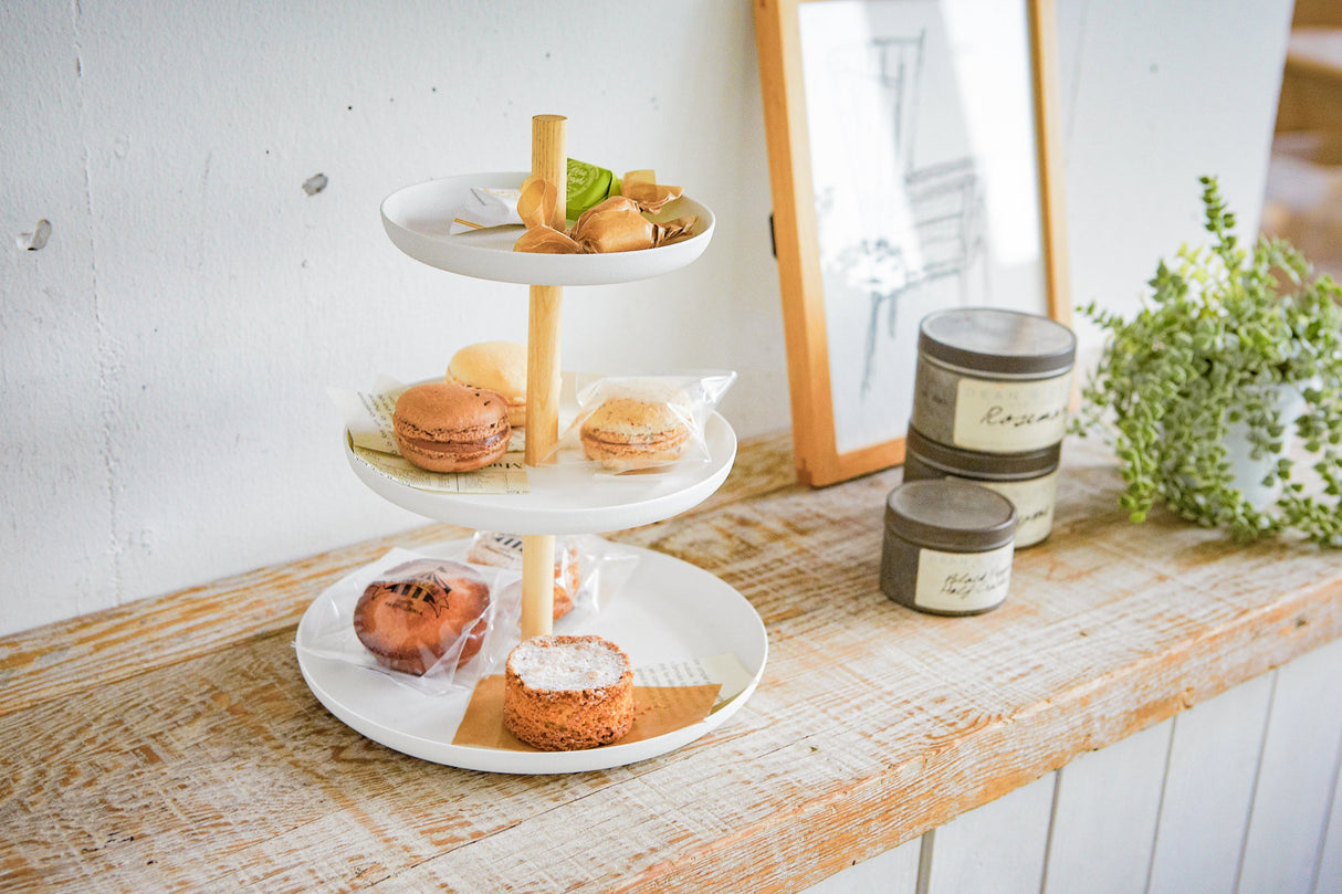 Serving Stand - Steel + Wood-Food Display-Parc Decor