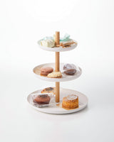 Serving Stand - Steel + Wood-Food Display-Parc Decor