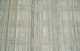 Shaded Beige 8x10 Hand Made Blended Wool Flatwoven Area Rug
