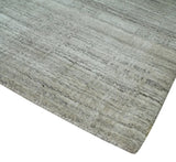 Shaded Beige 8x10 Hand Made Blended Wool Flatwoven Area Rug