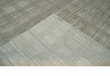 Shaded Beige 8x10 Hand Made Blended Wool Flatwoven Area Rug