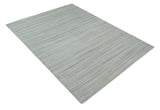 Shaded Beige and Camel 8x10 Hand Made Blended Wool Flatwoven Area Rug