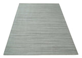 Shaded Beige and Camel 8x10 Hand Made Blended Wool Flatwoven Area Rug