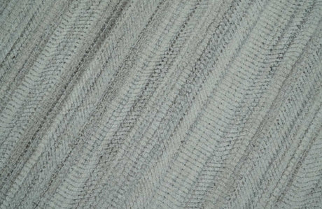 Shaded Beige and Camel 8x10 Hand Made Blended Wool Flatwoven Area Rug