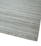 Shaded Beige and Camel 8x10 Hand Made Blended Wool Flatwoven Area Rug