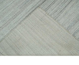 Shaded Beige and Camel 8x10 Hand Made Blended Wool Flatwoven Area Rug