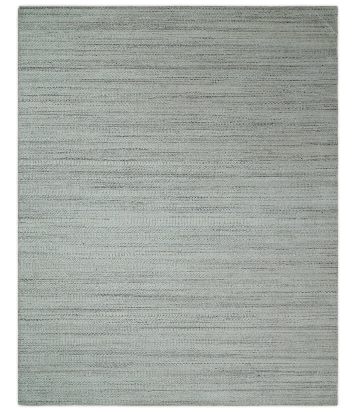 Shaded Beige and Camel 8x10 Hand Made Blended Wool Flatwoven Area Rug