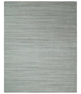 Shaded Beige and Camel 8x10 Hand Made Blended Wool Flatwoven Area Rug