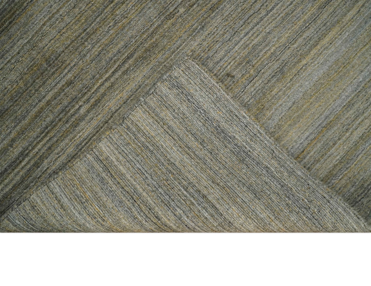 Shaded Beige Scandinavian 5x7 Blended Bamboo Silk Flatwoven Area Rug, Dinning, Kids Rug | HL45-Area Rug-Parc Decor