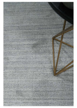 Shaded Silver Gray Scandinavian 5x7 Blended Bamboo Silk Flatwoven Area Rug, Dinning, Kids Rug | HL31-Area Rug-Parc Decor
