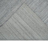 Shaded Silver Gray Scandinavian 5x7 Blended Bamboo Silk Flatwoven Area Rug, Dinning, Kids Rug | HL31-Area Rug-Parc Decor