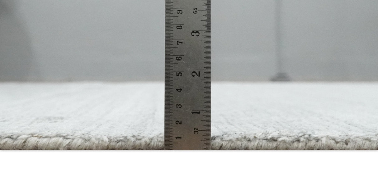 Shaded Silver Gray Scandinavian 5x7 Blended Bamboo Silk Flatwoven Area Rug, Dinning, Kids Rug | HL31-Area Rug-Parc Decor