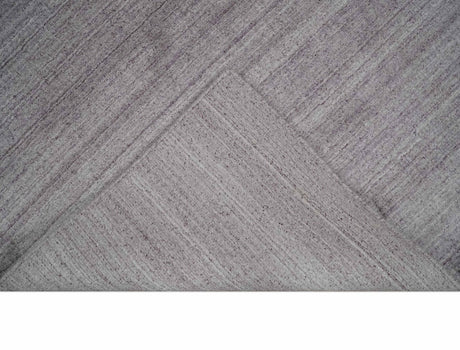 Shaded Solid Lavender purple 5x7 Blended bamboo Silk Hand Woven Area Rug