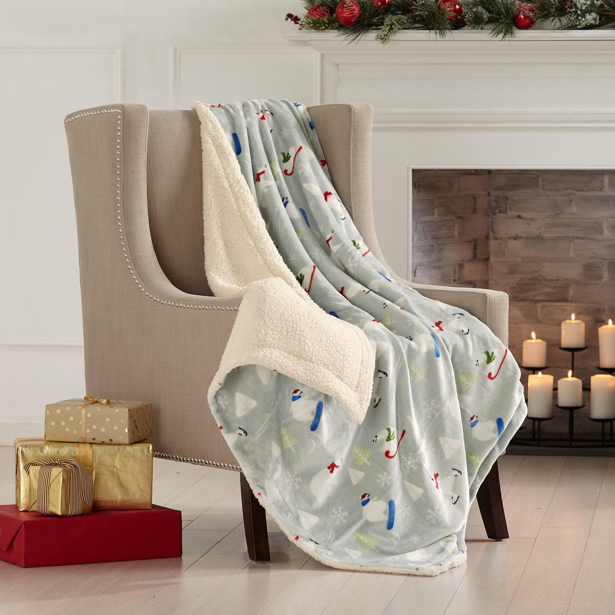 Sherpa Throw Blanket - Eve Collection-Blankets-Parc Decor