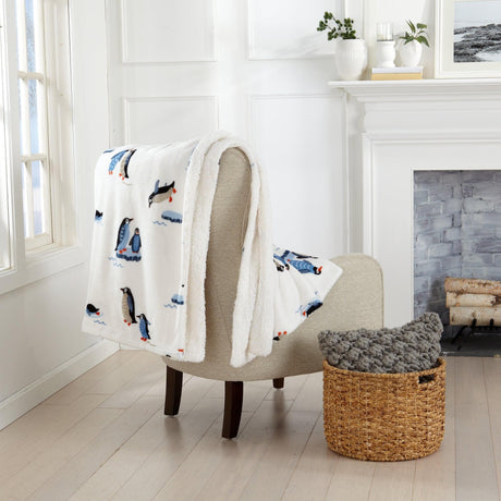 Sherpa Throw Blanket - Hudson Collection-Blankets-Parc Decor