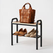 Shoe Organizer & Bench (18" H) - Steel + Wood-Shoe Rack-Parc Decor