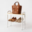 Shoe Organizer & Bench (18" H) - Steel + Wood