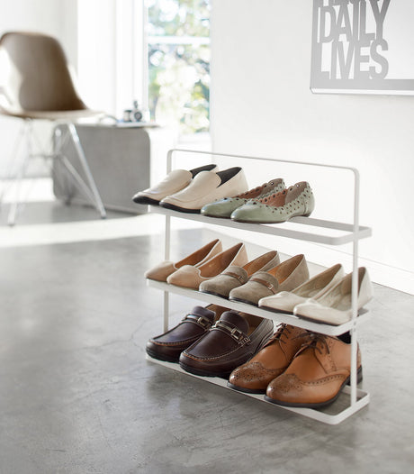 Shoe Rack (18" H) - Steel-Shoe Rack-Parc Decor