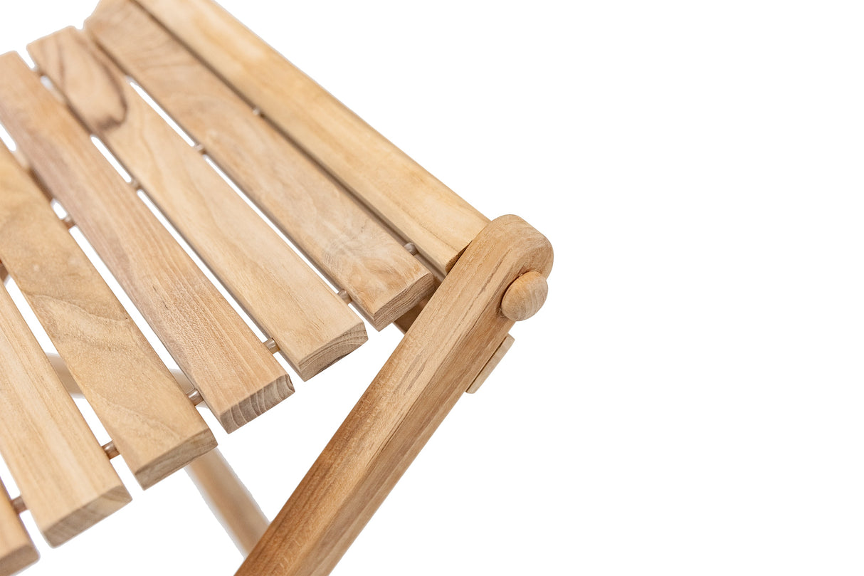 Sierra Natural Teak Outdoor Folding String Seat
