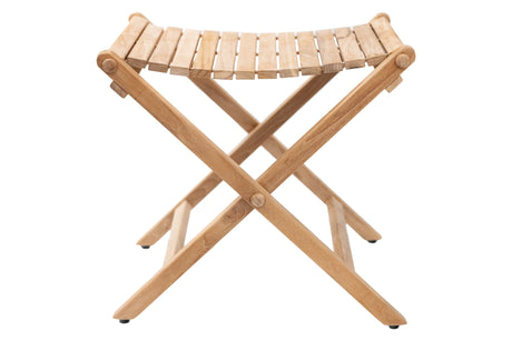 Sierra Natural Teak Outdoor Folding String Seat-Stool-Parc Decor