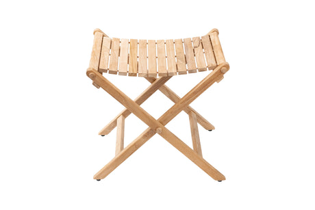 Sierra Natural Teak Outdoor Folding String Seat-Stool-Parc Decor