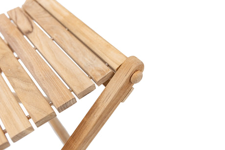 Sierra Natural Teak Outdoor Folding String Seat-Stool-Parc Decor