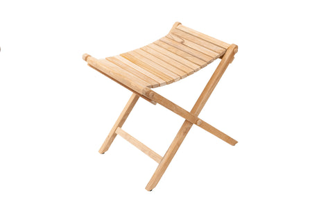 Sierra Natural Teak Outdoor Folding String Seat-Stool-Parc Decor