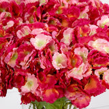 Signature Collection 18” Blooming Hydrangea Artificial Arrangement in Glass Vase-Arrangement-Parc Decor