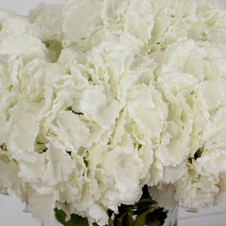 Signature Collection 18” Blooming Hydrangea Artificial Arrangement in Glass Vase-Arrangement-Parc Decor