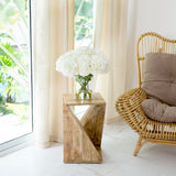 Signature Collection 18” Blooming Hydrangea Artificial Arrangement in Glass Vase-Arrangement-Parc Decor