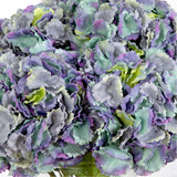 Signature Collection 18” Blooming Hydrangea Artificial Arrangement in Glass Vase-Arrangement-Parc Decor
