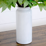 Signature Collection 20” Peony Artificial Arrangement in White Glass Vase-Arrangement-Parc Decor