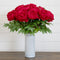 Signature Collection 20” Peony Artificial Arrangement in White Glass Vase-Arrangement-Parc Decor