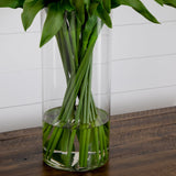Signature Collection 26” Giant Tulip Artificial Arrangement in Glass Vase-Arrangement-Parc Decor