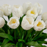 Signature Collection 26” Giant Tulip Artificial Arrangement in Glass Vase-Arrangement-Parc Decor