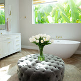 Signature Collection 26” Giant Tulip Artificial Arrangement in Glass Vase-Arrangement-Parc Decor