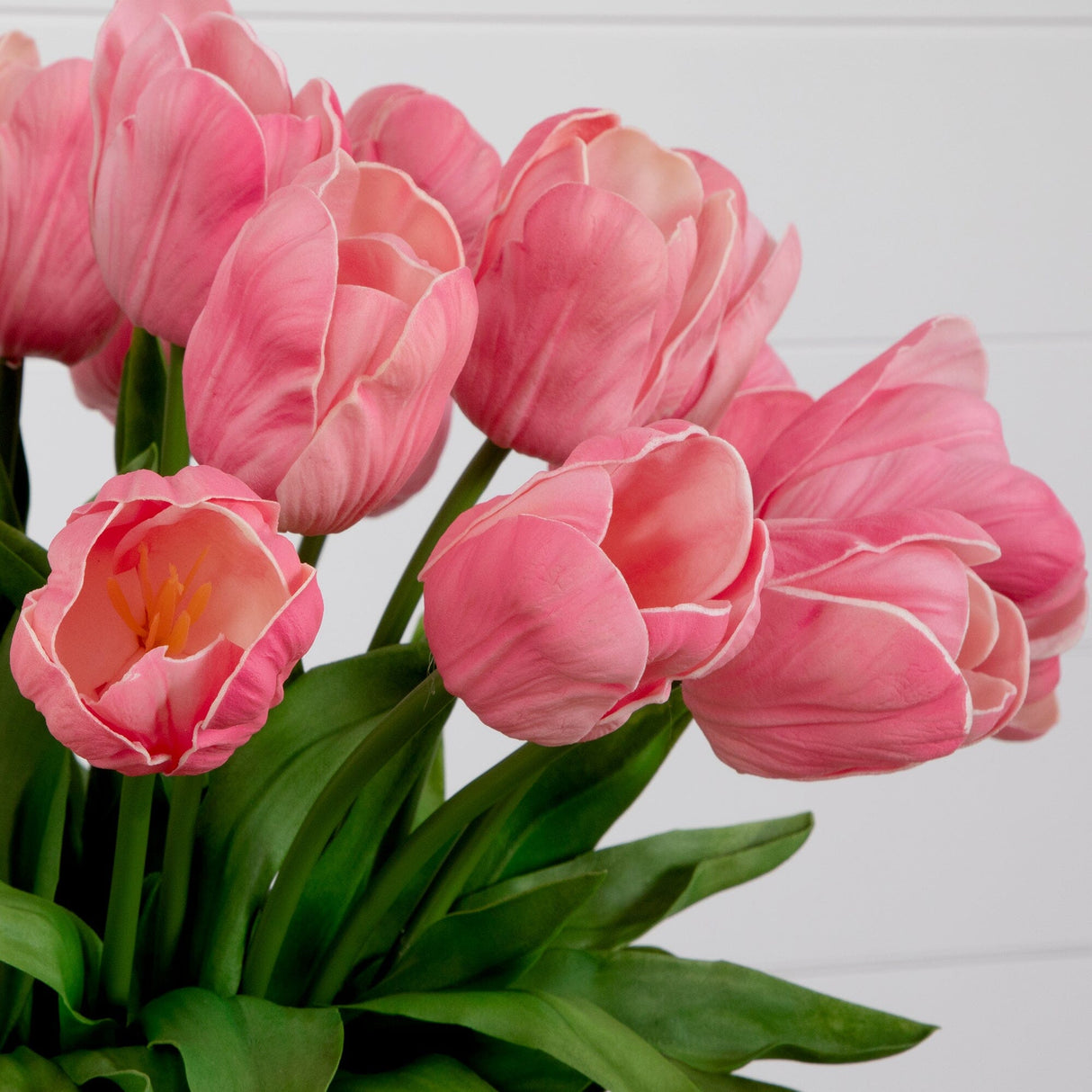 Signature Collection 26” Giant Tulip Artificial Arrangement in Glass Vase-Arrangement-Parc Decor