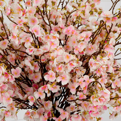 Signature Collection 27” Giant Cherry Blossom Artificial Arrangement in Glass Vase-Arrangement-Parc Decor